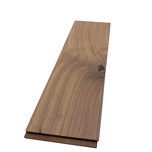 The Hardwood Edge Walnut Hardwood Planks - Walnut Wood for Unfinished Wood Crafts - 1/4’’ (6mm) 100% Pure Hardwood - Laser Engraving Blanks - Solid Hardwood Planks for Crafts (1/4″ x 4 1/2″ x 18″, 2)